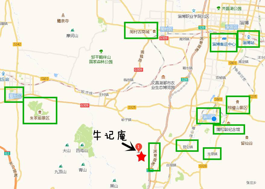 淄川地图最新-淄川最新版图