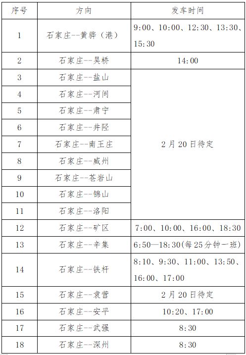 南焦客运站时刻表更新版